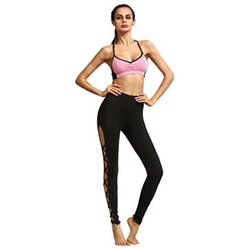 High Waisted Cutout Leggings for Yoga and Casual Wear