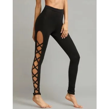 High Waisted Cutout Leggings for Yoga and Casual Wear