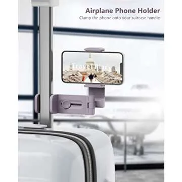 MiiKARE Airplane Travel Essentials Phone Holder - 360° Rotation & Compact Design