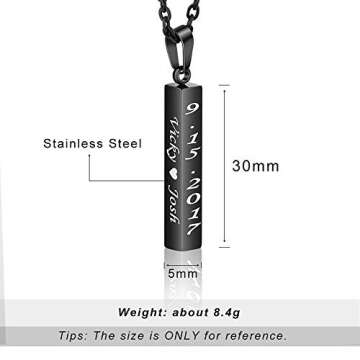 Custom Engraved Stainless Steel Pendant Necklace for Gifts