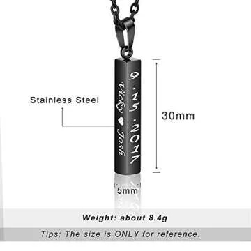 Custom Engraved Stainless Steel Pendant Necklace for Gifts