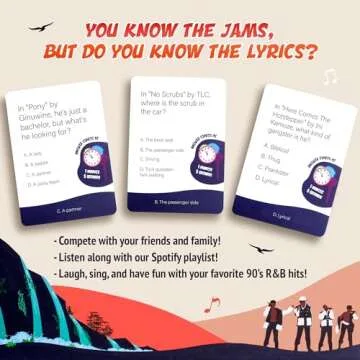Lyric Legend 90's R&B - Finish The Lyrics Game with Trivia to Argue for The Correct Songs. Great for Gifts, Game Night, and Groups. 144 Songs and a Playlist, You'll Sing Along and Quiz Your Friends!