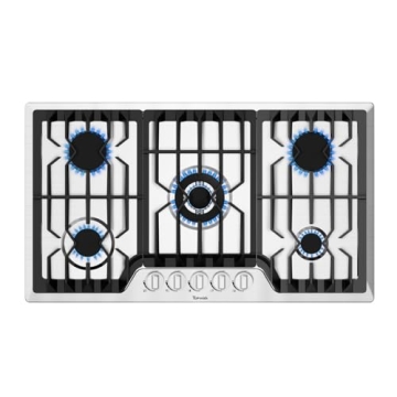 TOPWISH 36" Built-in Gas Cooktop with 5 Burners
