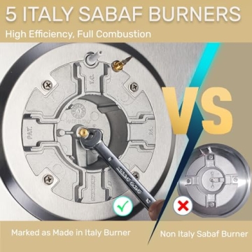 TOPWISH 36" Built-in Gas Cooktop with 5 Burners