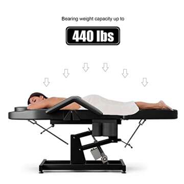 OKAKOPA Electric Adjustable Beauty Chair for Professionals