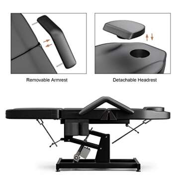 OKAKOPA Electric Adjustable Beauty Chair for Professionals