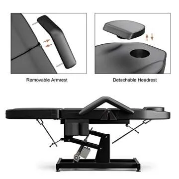 OKAKOPA Electric Adjustable Beauty Chair for Professionals