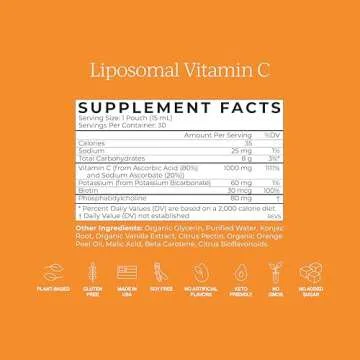 CYMBIOTIKA Vitamin C Individual Packets, Liposomal Delivery, Supplement for Immune Support, Collagen Boost, & Healthy Aging, Skin Hydration Packets, Citrus Vanilla Flavor, 60 Servings, 2pck (2)