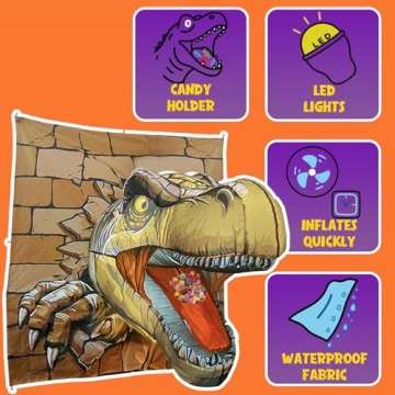 Epochleno T-Rex Halloween Trunk or Treat Inflatable