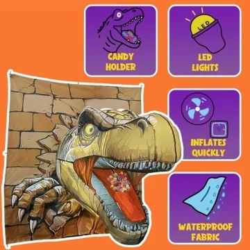 Epochleno T-Rex Halloween Trunk or Treat Inflatable