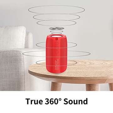 Bluetooth Speaker,MusiBaby Wireless,Outdoor, Waterproof,Portable Speaker,Dual Pairing, Bluetooth 5.0...