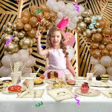 AIBIIN 112 PCS Princess Birthday Party Tableware Set