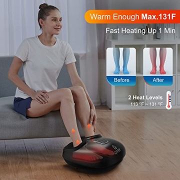 COMFIER Shiatsu Foot Massager with Heat Vibration Rolling