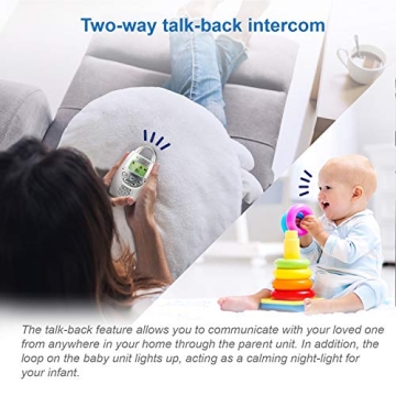 VTech DM221 Audio Baby Monitor with Long Range & Night Light