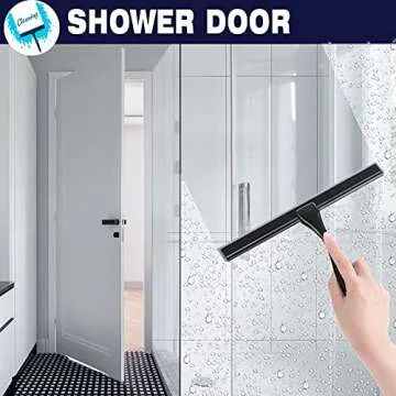 10-Inch Matte Black Stainless Steel Shower Squeegee