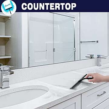 10-Inch Matte Black Stainless Steel Shower Squeegee