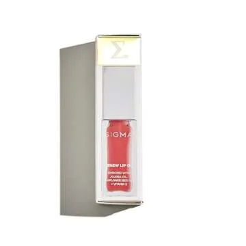 Sigma Beauty Renew Lip Oil – Tinted Lip Oil with Luxurious High-Shine Color and Long Lasting Hydration for Soft, Supple Lips, Non Sticky Lip Oil w/Nourishing Antioxidants (Tranquil, Fresh Pink Sheen)