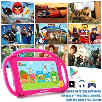TOPELOTEK Kids Tablet 7 inch Toddler Tablet for Kids WiFi Android 10.0 32GB Kids Tablets Kids Learning Educational APP Pre-Installed YouTube Netflix Parental Control Kid-Proof Case