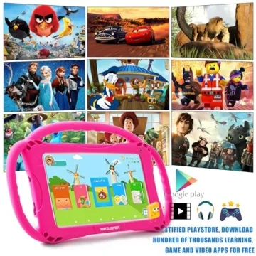 TOPELOTEK Kids Tablet 7 inch Toddler Tablet for Kids WiFi Android 10.0 32GB Kids Tablets Kids Learning Educational APP Pre-Installed YouTube Netflix Parental Control Kid-Proof Case