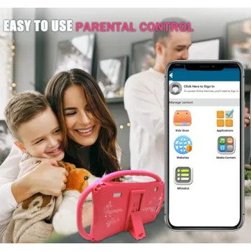 TOPELOTEK Kids Tablet 7 inch Toddler Tablet for Kids WiFi Android 10.0 32GB Kids Tablets Kids Learning Educational APP Pre-Installed YouTube Netflix Parental Control Kid-Proof Case