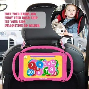 TOPELOTEK Kids Tablet 7 inch Toddler Tablet for Kids WiFi Android 10.0 32GB Kids Tablets Kids Learning Educational APP Pre-Installed YouTube Netflix Parental Control Kid-Proof Case