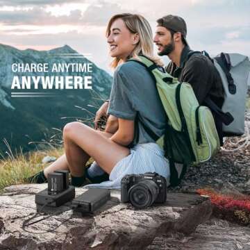 FirstPower 2-Pack LP-E17 Battery and Dual USB Charger Compatible with Canon EOS RP, Rebel T6i, T7i, T8i, T6s, SL2, SL3, M3, M5, M6, 200D, 77D, 750D, 760D, 800D, 8000D Digital SLR Camera