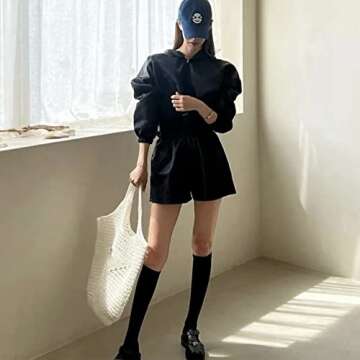 POOOPSSD New Woven Bag, Straw Mesh Tote Bag, Beach, Shoulder Bag, Hobo Women, Foldable Large Capacity, for Holiday, Picnic and Party. (white)