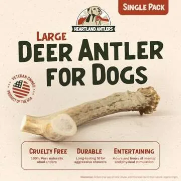 Heartland Deer Antlers for Dogs - Grade A, Naturally Shed Antlers | Dog Bones for Aggressive Chewers...