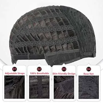 Juziviee Short Black Wigs for Women Costume 12'' Black Bob Wig with Bangs Cute Natural Soft Hair Wigs for Daily Party AD016BK1