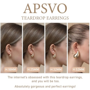 Stylish Apsvo Chunky Gold Hoop Earrings for Women