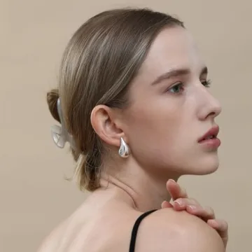 Stylish Apsvo Chunky Gold Hoop Earrings for Women