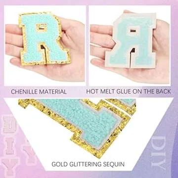 Chenille Letter Patches A-Z for Clothing DIY