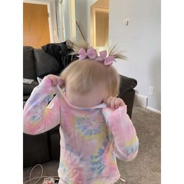 CÉLLOT Hair Clips for Baby Girls - 60 Tiny 2" Fully Covered Bows Barrettes for Infants and Toddlers