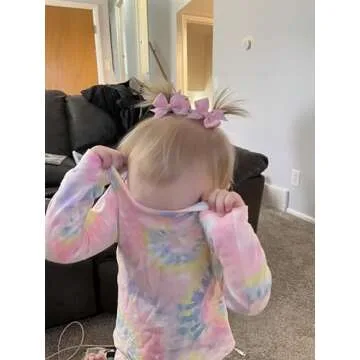 CÉLLOT Hair Clips for Baby Girls - 60 Tiny 2" Fully Covered Bows Barrettes for Infants and Toddlers