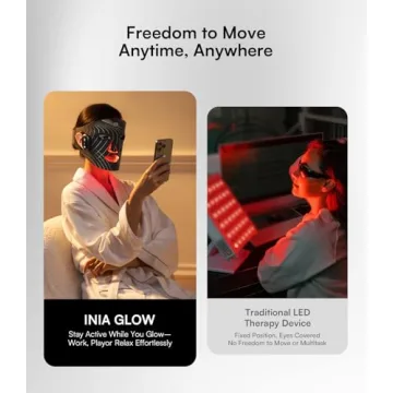 Wireless Red Light Therapy Mask for Home and Travel