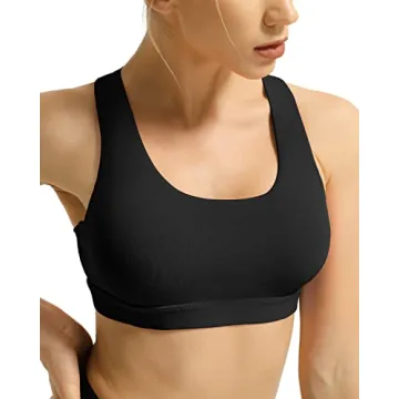 QUEENIEKE Women's Medium Support Strappy Sport Bra Black