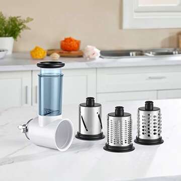 Slicer Shredder Attachment for KitchenAid Stand Mixer, Cheese Grater Attachment for KitchenAid Stand...