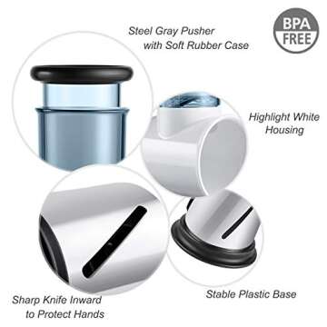 Slicer Shredder Attachment for KitchenAid Stand Mixer, Cheese Grater Attachment for KitchenAid Stand Mixer, Food Processor with 3 Blades by Hozodo