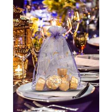 Jexila Lavender Organza Gift Bags for Special Occasions