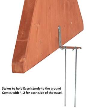 Double Sided Giant Indoor/Outdoor Plexiglass Art Easel (21 x 36 x 51 in) - Easy to Clean, Kids Draw or Paint On Both Sides, Fun Arts & Crafts Activity Center for Boys Girls- an Easy to Assemble Gift