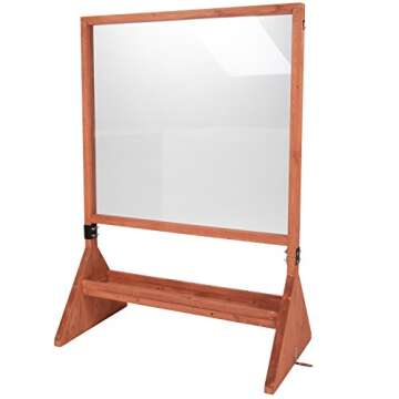 Double Sided Giant Indoor/Outdoor Plexiglass Art Easel (21 x 36 x 51 in) - Easy to Clean, Kids Draw or Paint On Both Sides, Fun Arts & Crafts Activity Center for Boys Girls- an Easy to Assemble Gift