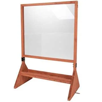 Double Sided Giant Indoor/Outdoor Plexiglass Art Easel (21 x 36 x 51 in) - Easy to Clean, Kids Draw or Paint On Both Sides, Fun Arts & Crafts Activity Center for Boys Girls- an Easy to Assemble Gift