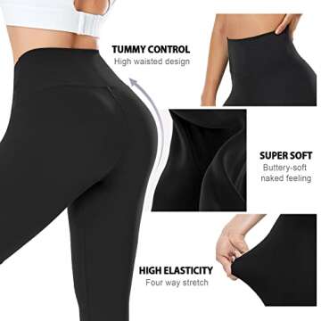 FULLSOFT 7 Pack Leggings - Soft High Waist Yoga Pants