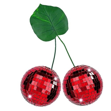 2023 Handmade Cherry Disco Ball - Unique Mirror Glass Party Decor