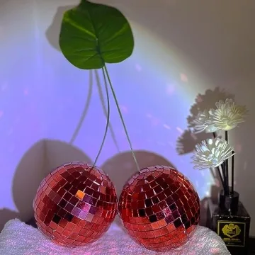 Handmade Cherry Disco Ball Mirror Glass Party Decor