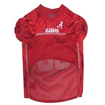 Pets First NCAA College Alabama Crimson Tide Mesh Jersey for DOGS & CATS, Size X-Small, Licensed Dog Jersey with your Favorite Football/Basketball College Team