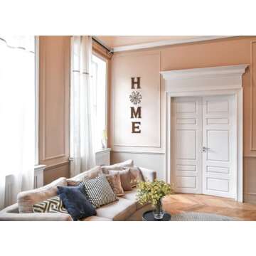 Mkono Rustic Home Sign with Metal Windmill Decoration