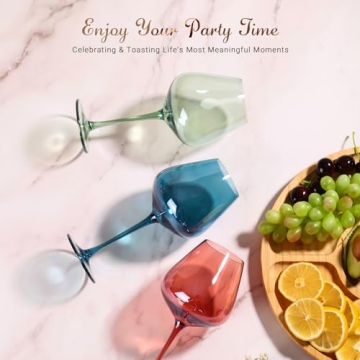 Elegant Physkoa Sage Green Wine Glasses Set of 6