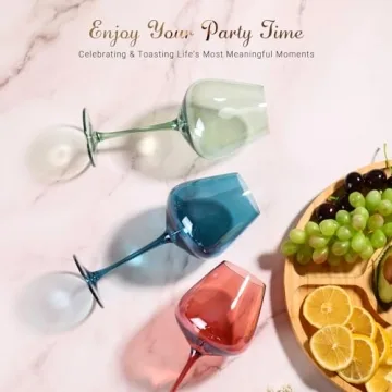 Elegant Physkoa Sage Green Wine Glasses Set of 6