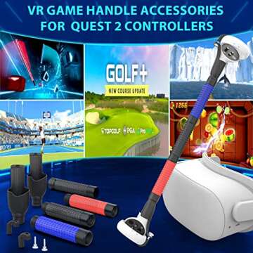 HUIUKE VR Game Handle Accessories for Quest 2 Controllers